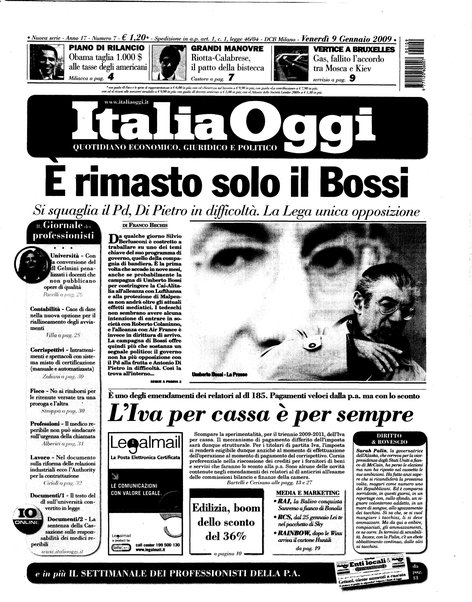 Italia oggi : quotidiano di economia finanza e politica